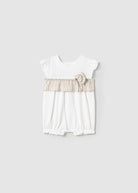 Pagliaccetto dettagli righe neonata Mayoral Newborn bianco Mayoral Bianco