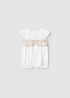 Pagliaccetto dettagli righe neonata Mayoral Newborn bianco Mayoral Bianco