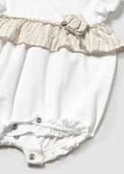 Pagliaccetto dettagli righe neonata Mayoral Newborn bianco Mayoral Bianco