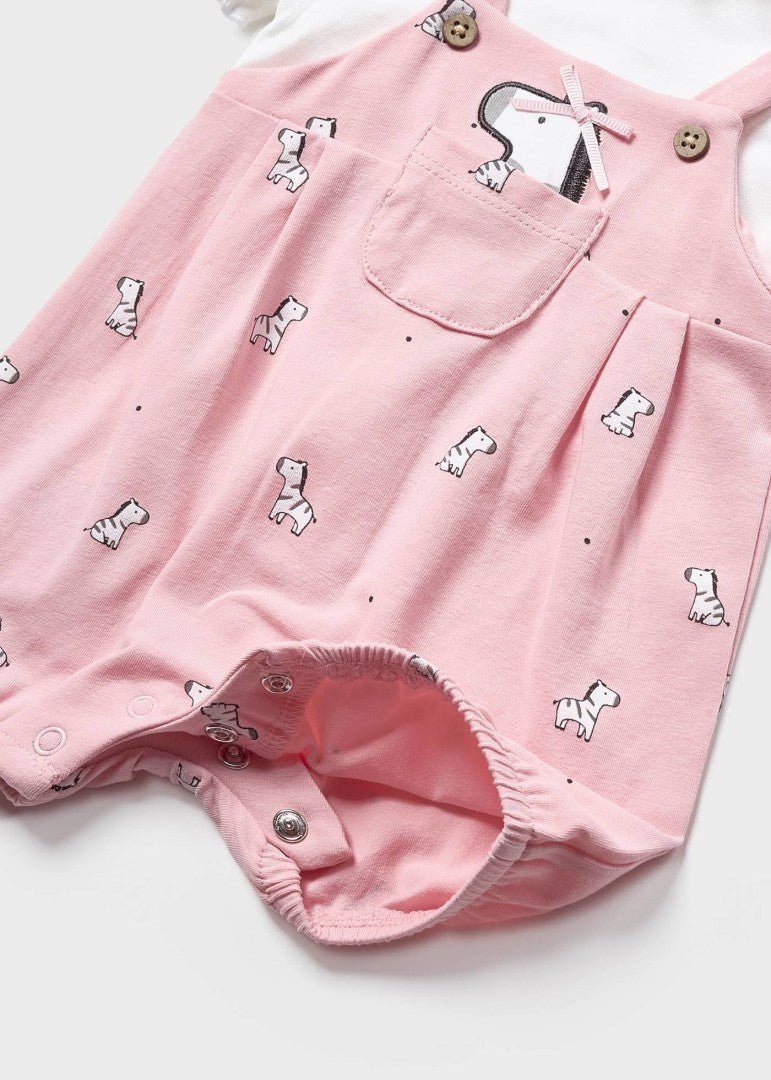 Pagliaccetto neonata Mayoral Newborn rosa tema zebre - ErreGiModaBimbo