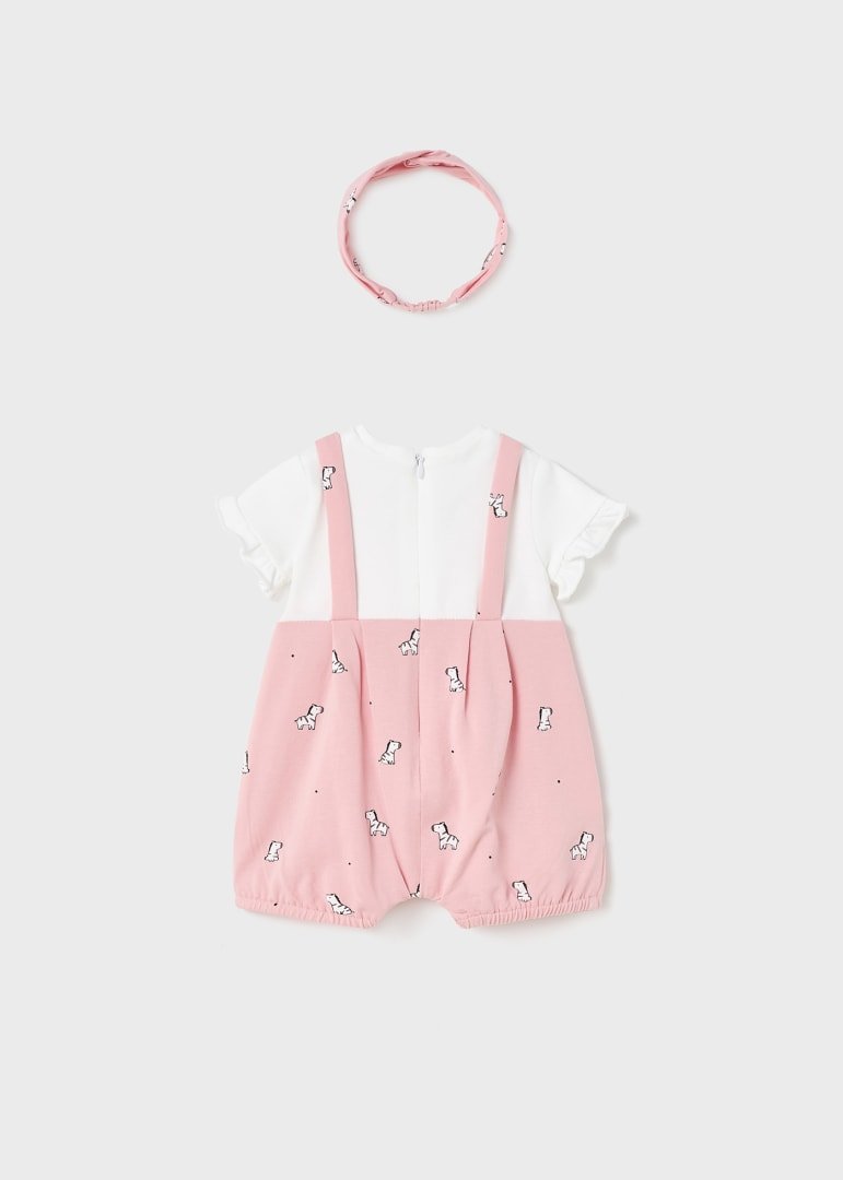 Pagliaccetto neonata Mayoral Newborn rosa tema zebre - ErreGiModaBimbo