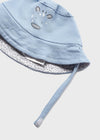 Pagliaccetto smanicato con cappello neonato Mayoral Newborn azzurro - ErreGiModaBimbo