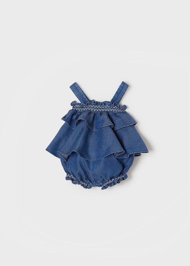 Paglieccetto volant denim neonata Mayoral Newborn - ErreGiModaBimbo