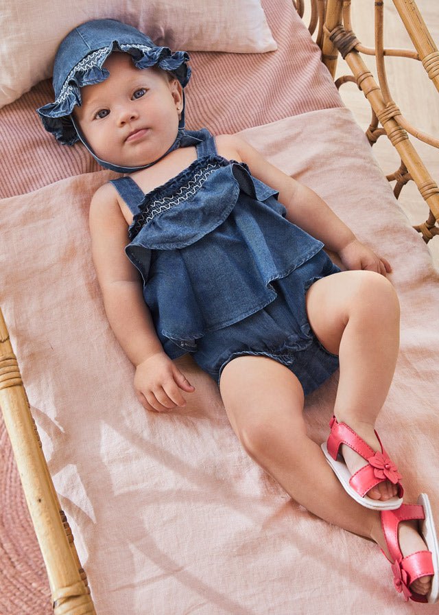 Paglieccetto volant denim neonata Mayoral Newborn - ErreGiModaBimbo