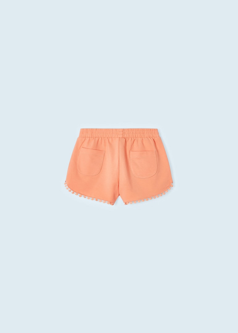 Pantaloncino bambina Mayoral cotone sostenibile pesca - ErreGiModaBimbo