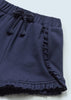 Pantaloncino cotone sostenibile neonata Mayoral blu - ErreGiModaBimbo
