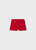 Pantaloncino satin si cotone neonata Mayoral rosso - ErreGiModaBimbo