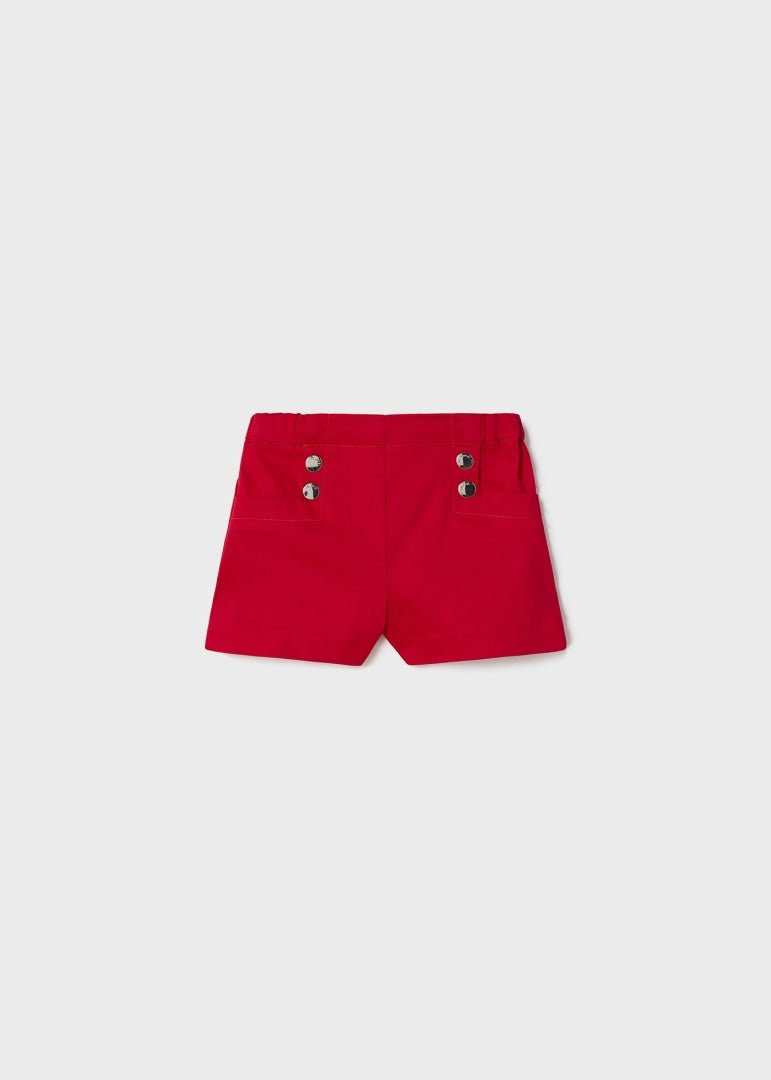 Pantaloncino satin si cotone neonata Mayoral rosso - ErreGiModaBimbo