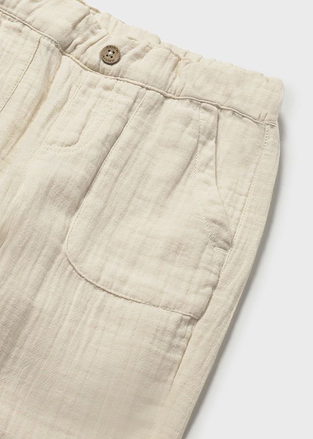 Pantalone bambula neonato Mayoral beige corda Mayoral 6 Mesi 68cm