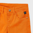 Pantalone basic bambino Mayoral 5 tasche slim fit arancione - ErreGiModaBimbo
