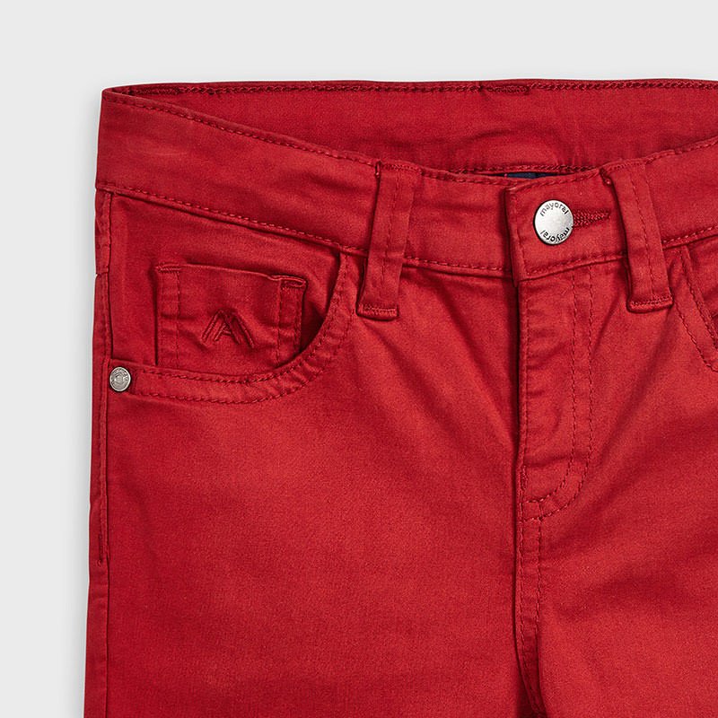 Pantalone basic bambino Mayoral 5 tasche slim fit Rosso - ErreGiModaBimbo