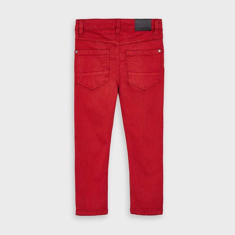 Pantalone basic bambino Mayoral 5 tasche slim fit Rosso - ErreGiModaBimbo