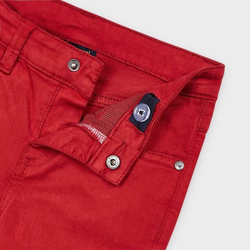 Pantalone basic bambino Mayoral 5 tasche slim fit Rosso - ErreGiModaBimbo