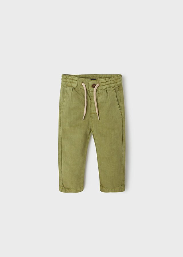 Pantalone chino relaxed neonato Mayoral verde - ErreGiModaBimbo