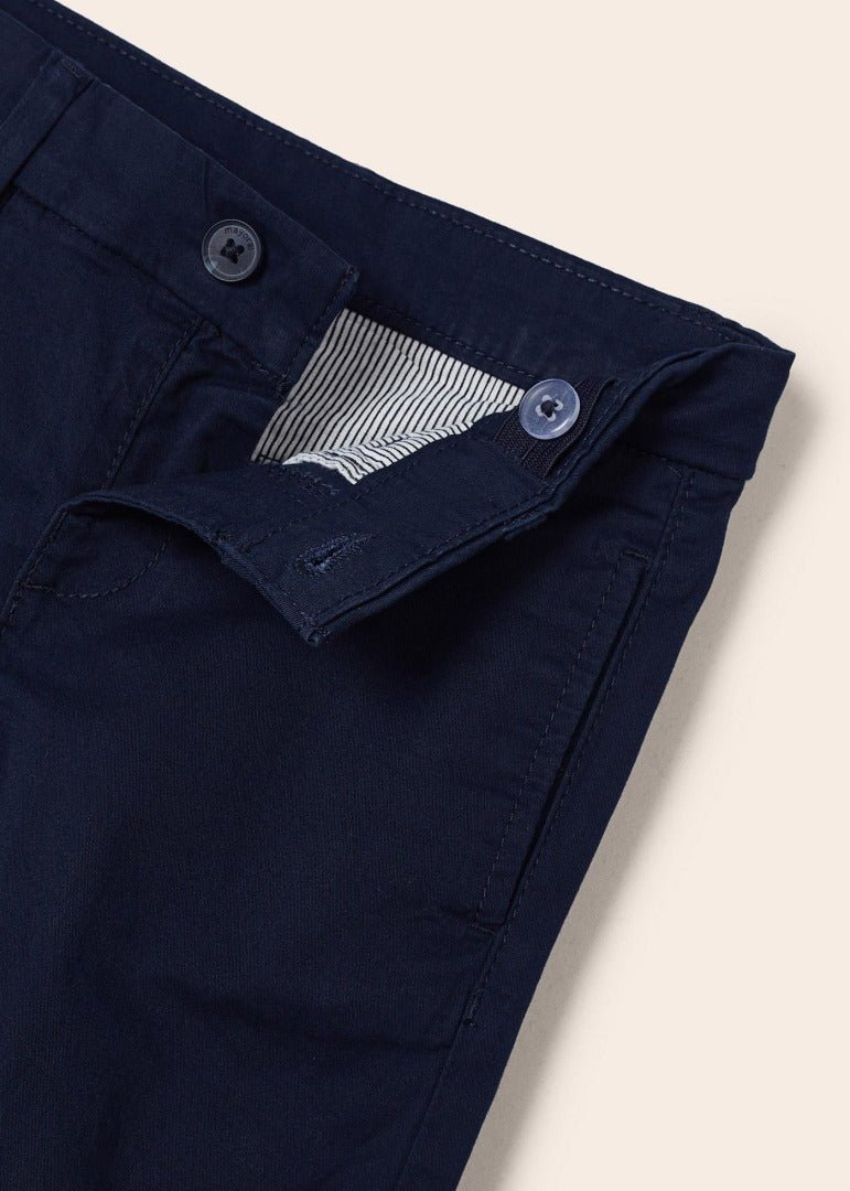Pantalone elegante bambino Mayoral modello chino cotone blu Navy - ErreGiModaBimbo