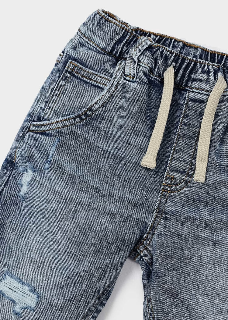 Pantalone jeans jogger strappato bambino Mayoral - ErreGiModaBimbo