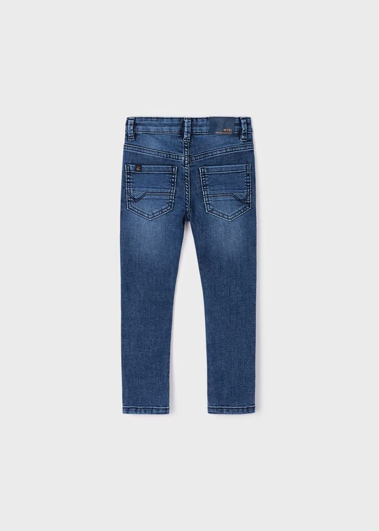 Pantalone jeans skinny fit cotone bambino Mayoral blu medio - ErreGiModaBimbo