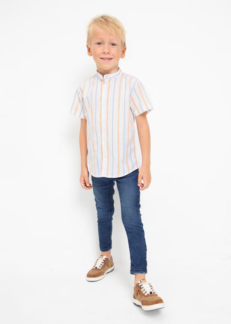 Pantalone jeans skinny fit cotone bambino Mayoral blu medio - ErreGiModaBimbo