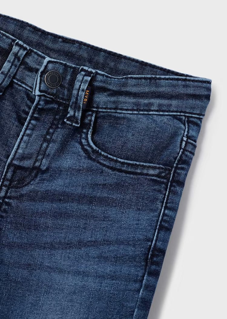 Pantalone jeans skinny fit cotone bambino Mayoral blu medio - ErreGiModaBimbo