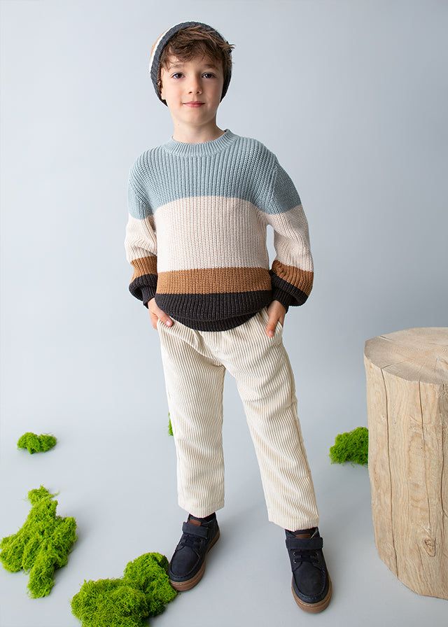 Pantalone jogger bambino Mayoral velluto costine beige Mayoral 2 Anni 92cm