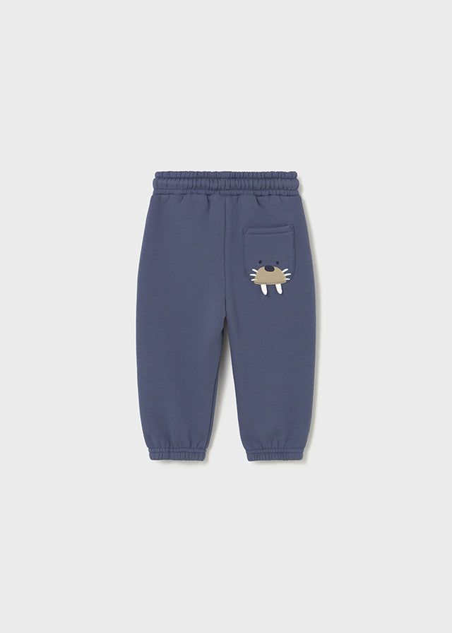 Pantalone lungo felpato neonato Mayoral tricheco blu Mayoral 6 Mesi 68cm