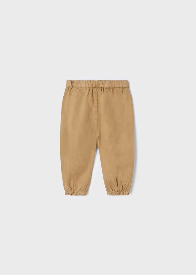 Pantalone lungo neonata Mayoral Lyocell Tencel™ caramello - ErreGiModaBimbo