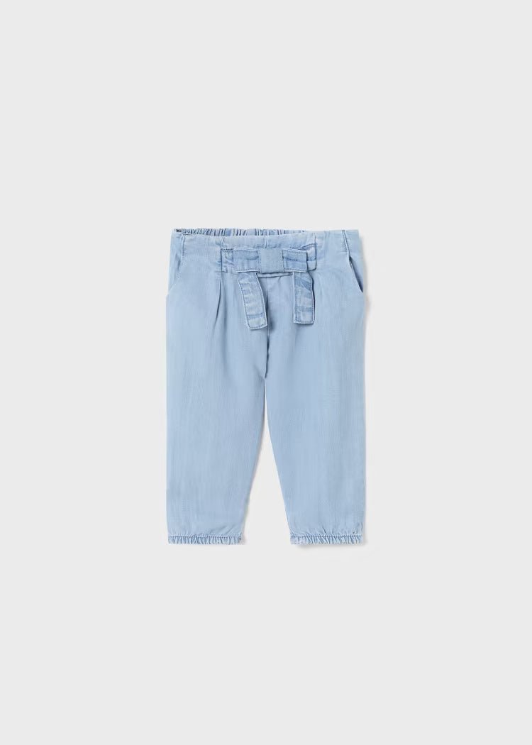 Pantalone modello baggy tencel lyocell neonata Mayoral jeans - ErreGiModaBimbo