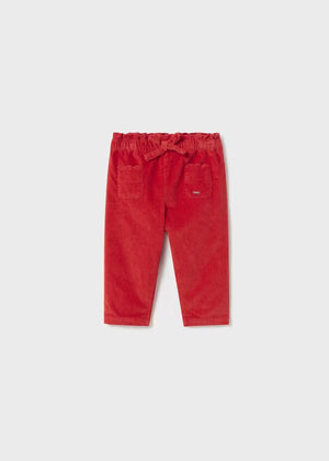 Pantalone slouchy panno neonata Mayoral rosso - ErreGiModaBimbo