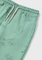 Pantalone sportivo neonato Mayoral verde stampa coccodrilli - ErreGiModaBimbo