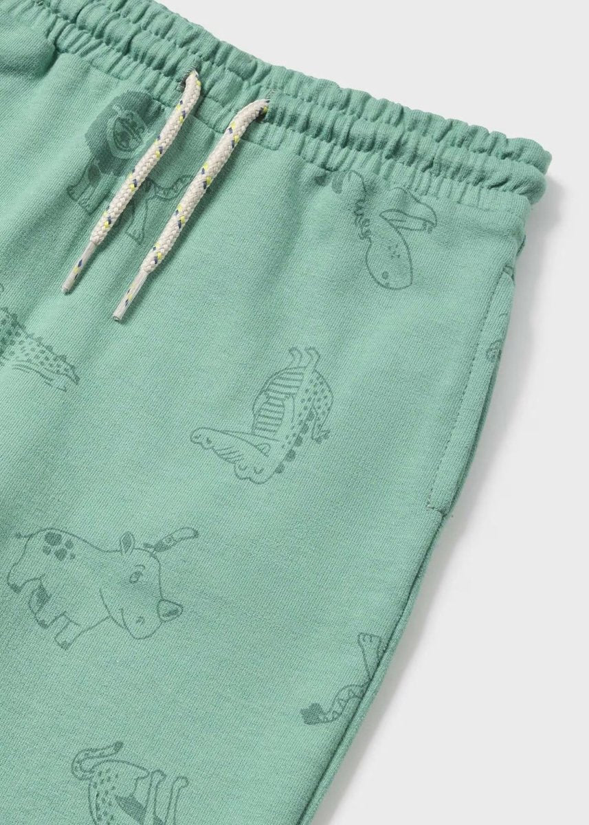 Pantalone sportivo neonato Mayoral verde stampa coccodrilli - ErreGiModaBimbo