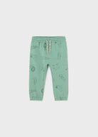 Pantalone sportivo neonato Mayoral verde stampa coccodrilli - ErreGiModaBimbo