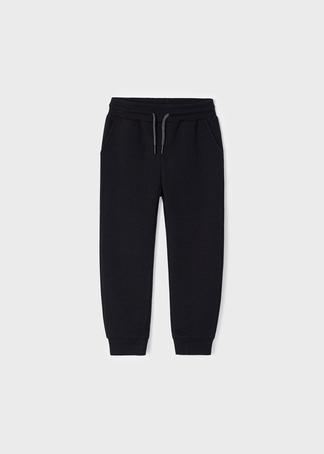 Pantalone tuta bambino Mayoral felpato nero - ErreGiModaBimbo
