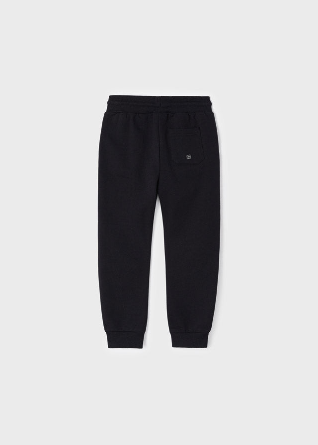 Pantalone tuta bambino Mayoral felpato nero - ErreGiModaBimbo