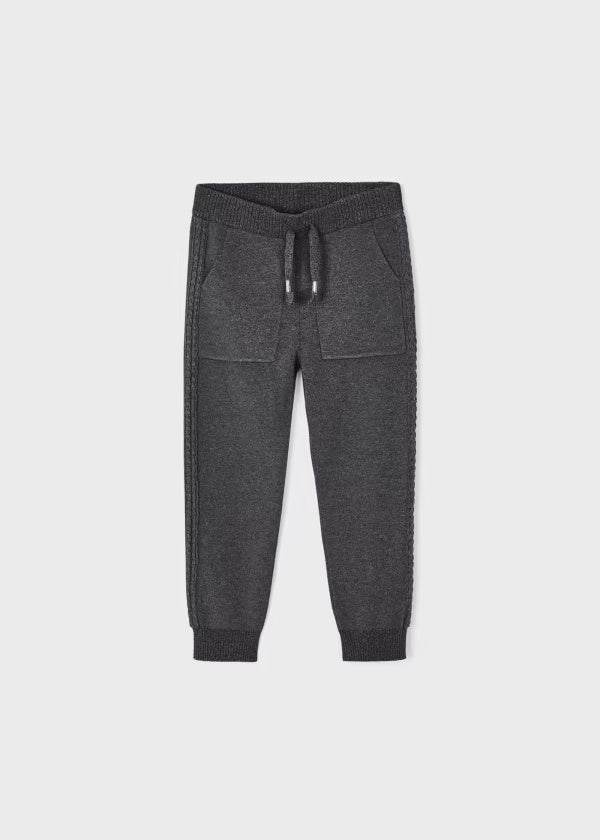 Pantaloni jogger in tricot da bambina Mayoral girgio - ErreGiModaBimbo