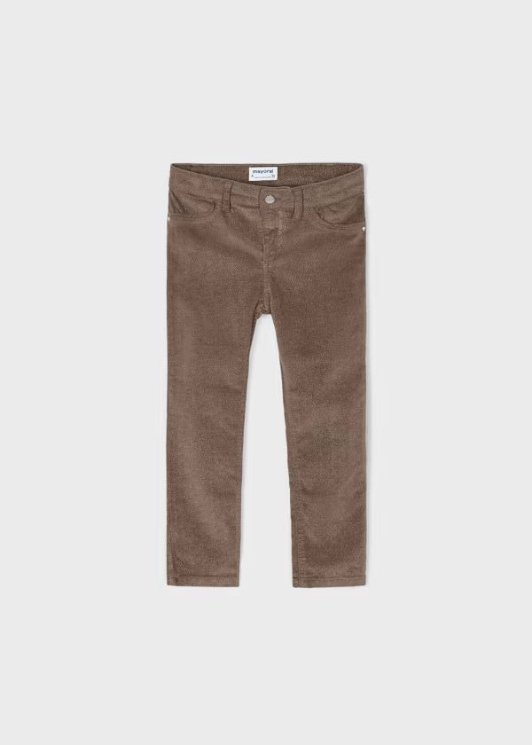 Pantaloni micropanno lucido bambina Mayoral tortora glitter - ErreGiModaBimbo