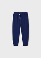 Pantaloni tuta basic bambino Mayoral cotone garzato blu - ErreGiModaBimbo
