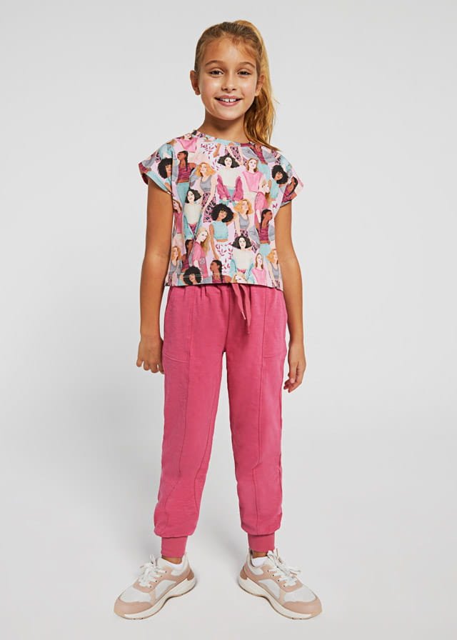 Pantaloni tuta primavera ragazza Mayoral rosa petalo - ErreGiModaBimbo