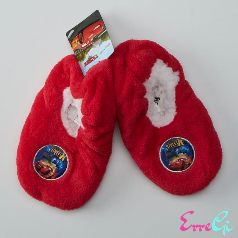 Pantofole invernali imbottite Disney Pixar Cars rosse - ErreGiModaBimbo