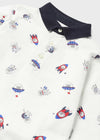 Polo manica lunga neonato Mayoral stampa astronavi