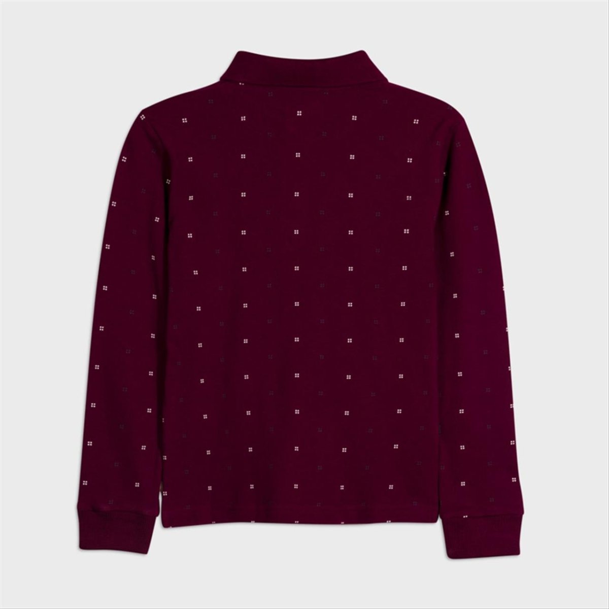 Polo manica lunga ragazzo Mayoral bordeaux microfantasia - ErreGiModaBimbo