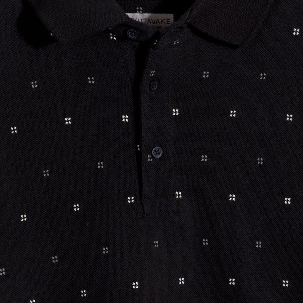 Polo manica lunga ragazzo Mayoral nera microfantasia - ErreGiModaBimbo