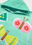 Poncho asciugamano mare con cappuccio neonata Mayoral farfalle turchese Mayoral 12 Mesi 80cm