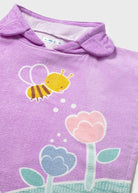 Poncho asciugamano mare con cappuccio neonata Mayoral tulipani lilla Mayoral 12 Mesi 80cm