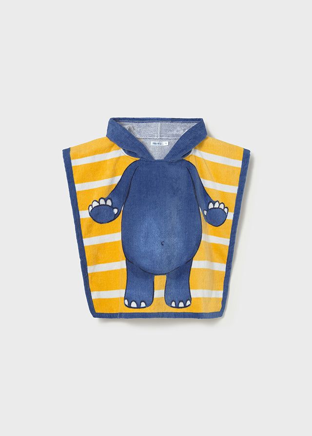 Poncho asciugamano mare con cappuccio neonato Mayoral ippopotamo Mayoral 12 Mesi 80cm