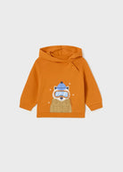Pullover con cappuccoi neonato Mayoral verde orsetto Play - ErreGiModaBimbo