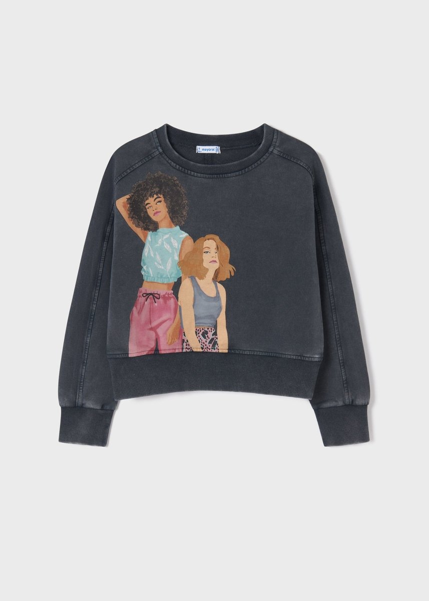 Pullover ragazza Mayoral stampata - ErreGiModaBimbo