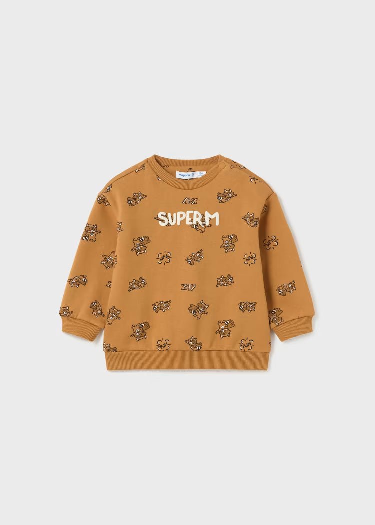 Pullover stampata neonato Mayoral "SUPERM" - ErreGiModaBimbo