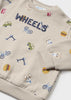 Pullover stampata neonato Mayoral "WHEELS"