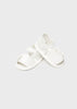 Sandali con chiusura velcro fiore neonata Mayoral Newborn bianco