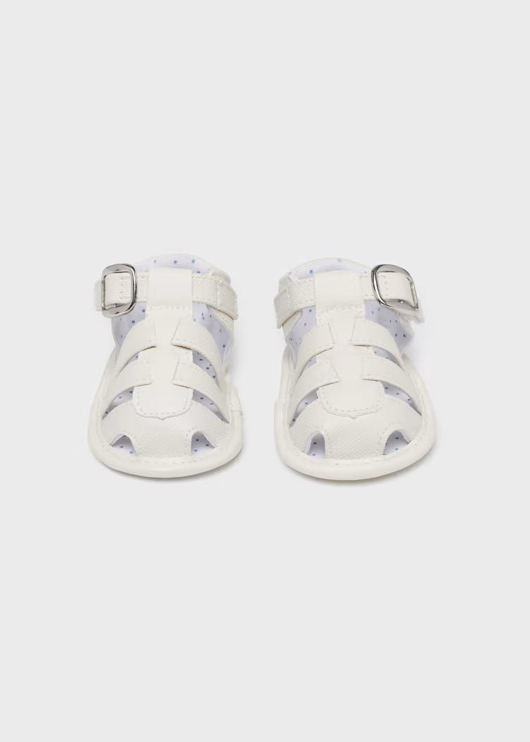 Sandali ragnetto con fibbia neonato Mayoral Newborn gesso - ErreGiModaBimbo